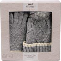 totes Grey Hat Scarf and Glove Set Grey