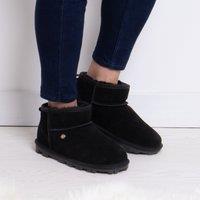 Classic Sheepskin Slipper Boots Black