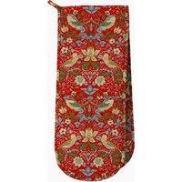 William Morris Strawberry Thief Double Oven Glove Strawberry Thief Red