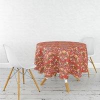 William Morris Strawberry Thief Circular Acrylic Coated Tablecloth