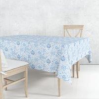 William Morris Compton Acrylic Coated Tablecloth Blue