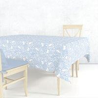 William Morris Forest Life Acrylic Coated Tablecloth Forest Life Blue
