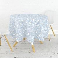 William Morris Forest Life Circular Acrylic Coated Tablecloth Forest Life Blue