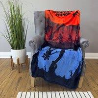Stranger Things Fleece Blanket Black/Red/Blue