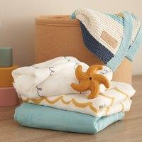 Pack of 3 Muslin Swaddle Wraps Tutti Bambini Our Planet