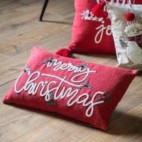 Merry Christmas Rectangular Cushion Cover