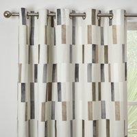 Fusion Oakland Cotton Natural Eyelet Curtains Natural