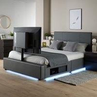 XR Living Ava TV Bed with LED Lights and TV Mount