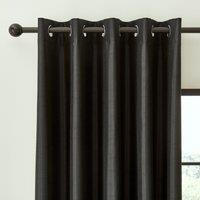 Catherine Lansfield Faux Silk Blackout Thermal Eyelet Curtains