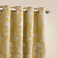 Sophia Gold Eyelet Curtains Gold/White