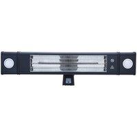 Blaze Large Wall Mounted Patio Heater with LED Lights Black