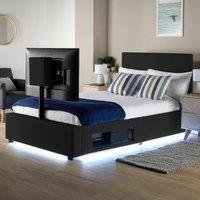XR Living Ava TV Bed with LED Lights and TV Mount