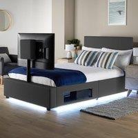 XR Living Ava TV Bed with LED Lights and TV Mount
