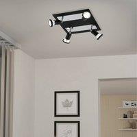 EGLO Sarria Square 4 Light Semi Flush Spotlight Black