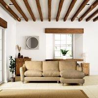 Hattie Slub Faux Linen Corner Chaise