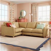 Hattie Slub Faux Linen Corner Sofa