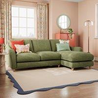 Hattie Slub Faux Linen Corner Chaise