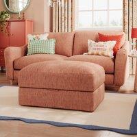 Hattie Slub Faux Linen Storage Footstool