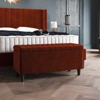 Alara Velvet End of Bed Storage Ottoman