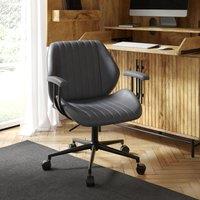 Clement Faux Leather Office Chair Grey