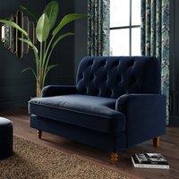 Beatrice Buttoned Velvet Snuggle Chair