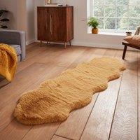 Super Teddy Sheepskin Rug Mustard