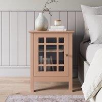 Hanworth 1 Door Bedside Table, Clay