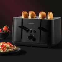 Salter Kuro Black 4 Slice Toaster Black