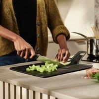 Chop2Pot Plus Black Folding Chopping Board Black