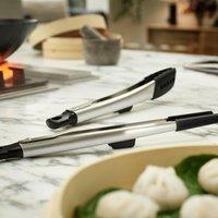 Elevate Fusion 2-piece Silicone Tong Set Stainless Steel