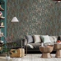 Oxidise Teal Hybrid Tactile Wallpaper Teal (Green)