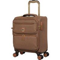 IT Luggage Enduring Soft Shell Underseat Suitcase Tan