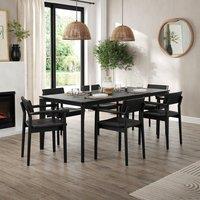 Hudson 6-8 Seater Rectangular Extendable Dining Table, Oak