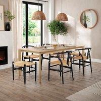 Hudson 2-4 Seater Square Extendable Dining Table, Oak