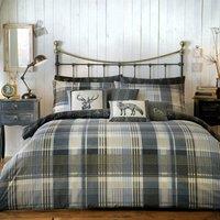 Dreams n Drapes Lodge Connolly Check Duvet Cover and Pillowcase Set