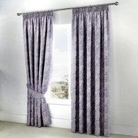 Woven Jasmine Lined Pencil Pleat Curtains with Tie Backs