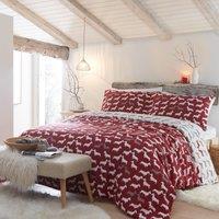 Fusion Snug Dudley Love Red Duvet Cover and Pillowcase Set