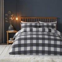 Fusion Snug Seersucker Gingham Check Duvet Cover and Pillowcase Set