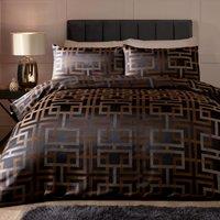 Soiree Bardon Black Duvet Cover and Pillowcase Set