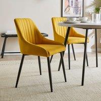 Kenton Set of 2 Dining Chairs, Flatweave Fabric