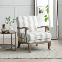 Esme Linen Stripe Chair Natural