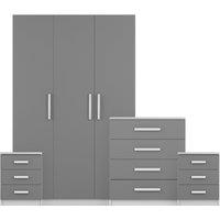 Sudbury 4 Piece Triple Wardrobe Bedroom Furniture Set