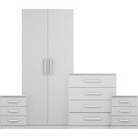 Sudbury 4 Piece Double Wardrobe Bedroom Furniture Set