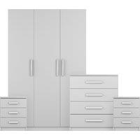 Sudbury 4 Piece Triple Wardrobe Bedroom Furniture Set