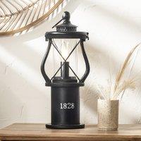 Gibson Black Wood Lantern Table Lamp