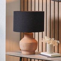 Inna Urn Terracotta and Linen Table Lamp Orange