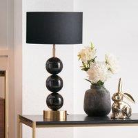 Sofia Black and Gold Enamel 3 Ball Table Lamp Black