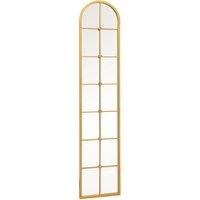 Arcus Cenestra Arched Full Length Wall Mirror Gold