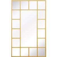 Wenestra Modern Rectangle Wall Mirror Gold