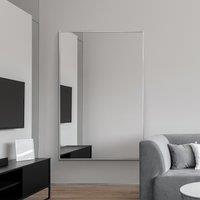 Artus Aluminium Rectangle Full Length Wall Mirror Silver